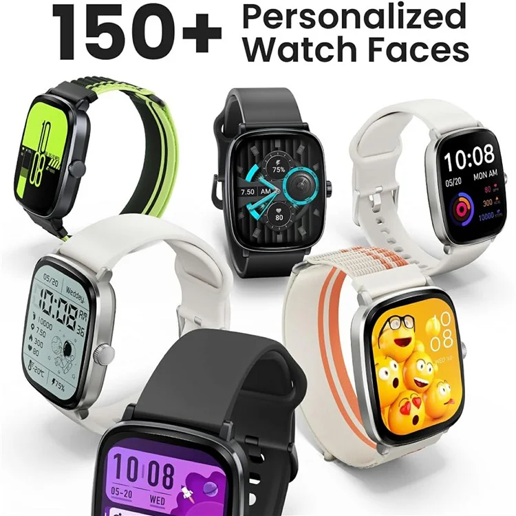 HAYLOU RS5 LS19 2.01 Inch AMOLED Screen Health Monitoring Smart Watch Bluetooth-Compatible Calling Fitness Tracker - Silver