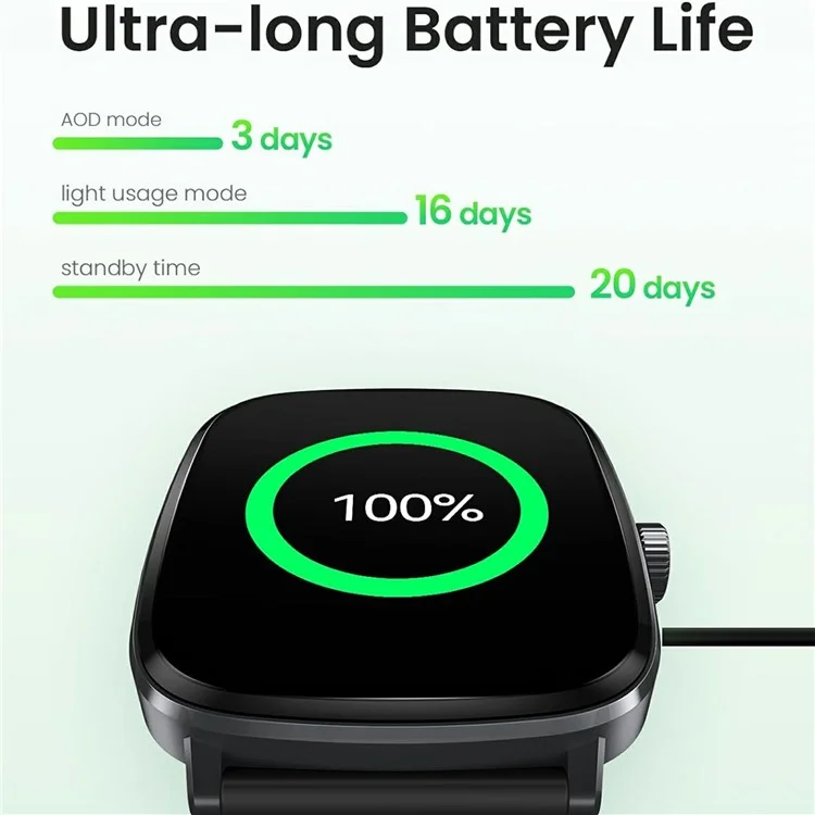 HAYLOU RS5 LS19 2.01 Inch AMOLED Screen Health Monitoring Smart Watch Bluetooth-Compatible Calling Fitness Tracker - Silver