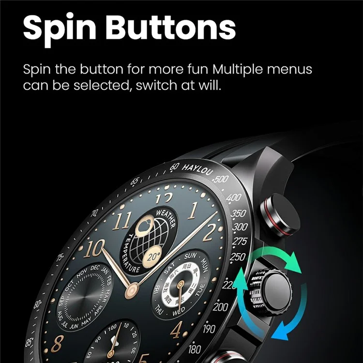 Reloj Inteligente HAYLOU Solar Pro LS18 de 1,43 Pulgadas con Pantalla AMOLED, Llamadas Bluetooth, Monitor de Salud y Deportes - Negro
