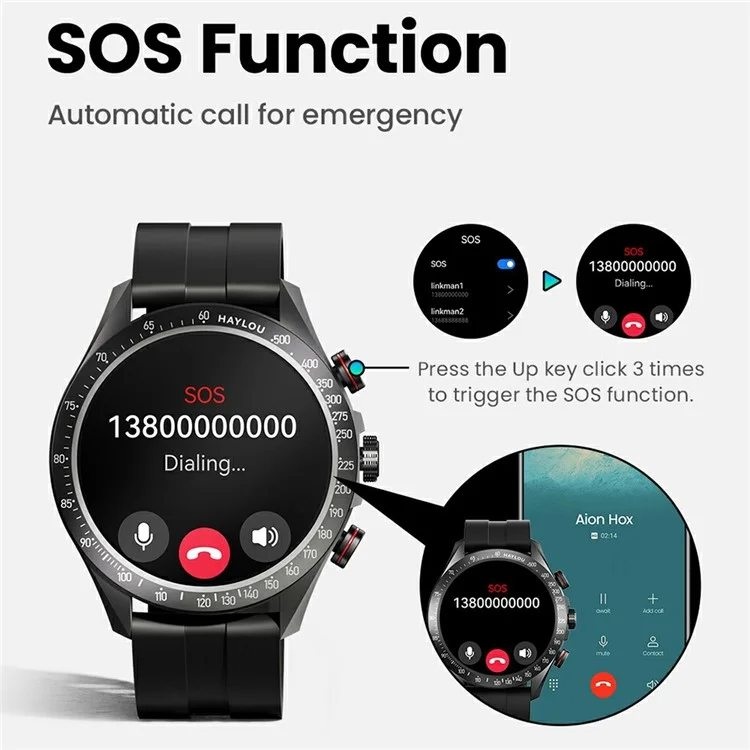 Reloj Inteligente HAYLOU Solar Pro LS18 de 1,43 Pulgadas con Pantalla AMOLED, Llamadas Bluetooth, Monitor de Salud y Deportes - Negro
