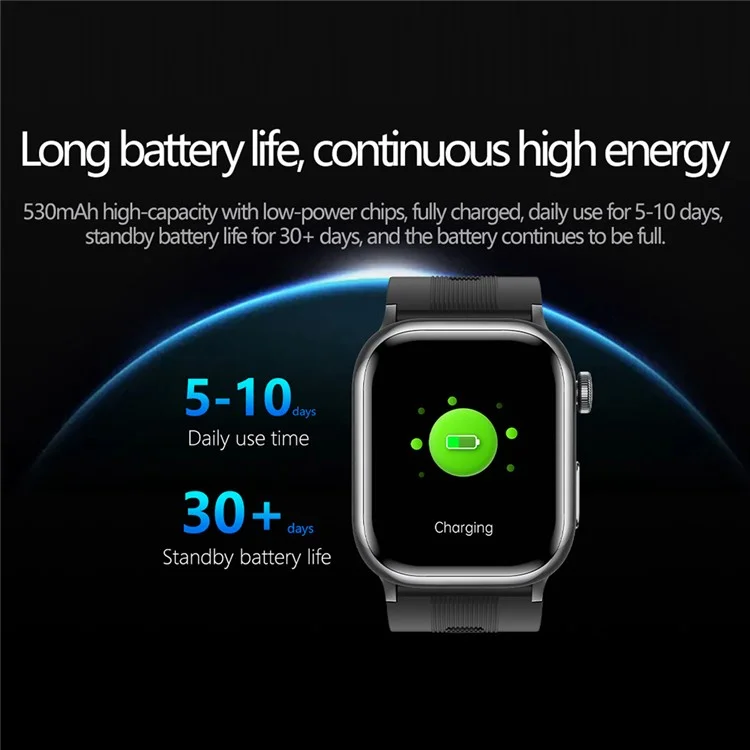 Reloj Inteligente TK66 con Monitor de Presión Arterial y ECG, Llamadas Bluetooth y Alerta SOS de Emergencia - Azul