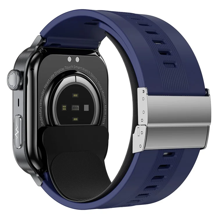 Reloj Inteligente TK66 con Monitor de Presión Arterial y ECG, Llamadas Bluetooth y Alerta SOS de Emergencia - Azul