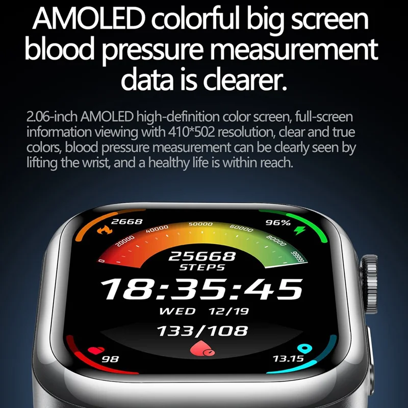 Reloj Inteligente TK66 con Monitor de Presión Arterial y ECG, Llamadas Bluetooth y Alerta SOS de Emergencia - Azul