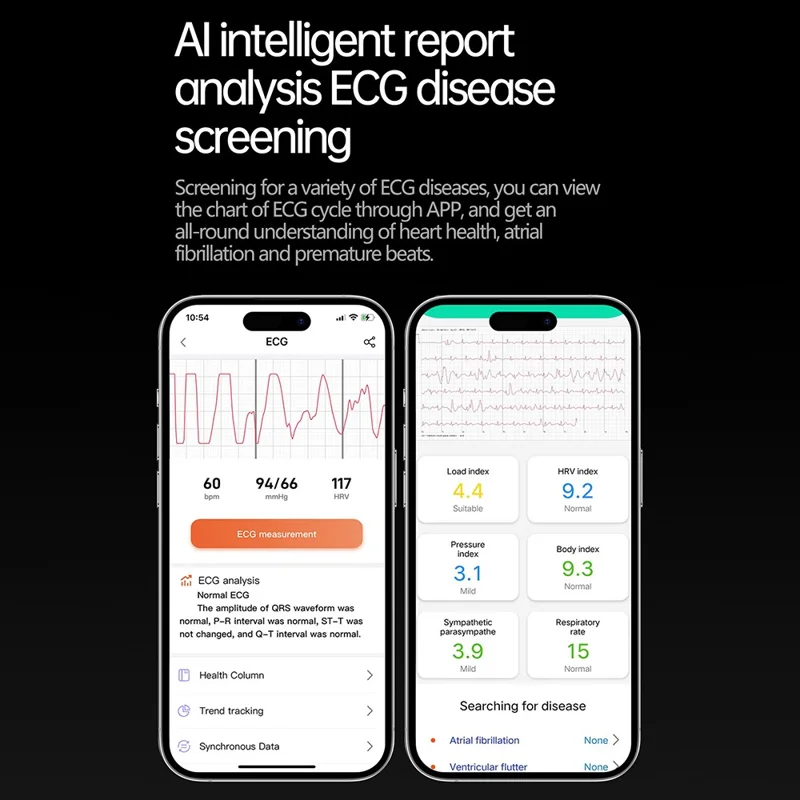 Reloj inteligente TK66 con monitor de tensión arterial y ECG, llamadas Bluetooth y alerta de emergencia SOS - Rojo