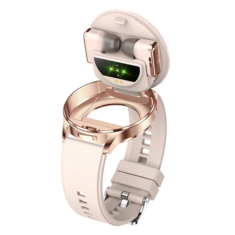 T97 2-in-1 Smartwatch mit kabellosen Kopfhörern Bluetooth-kompatibel Anrufe Gesundheitsüberwachung Sportwasserdichte Uhr - Gold