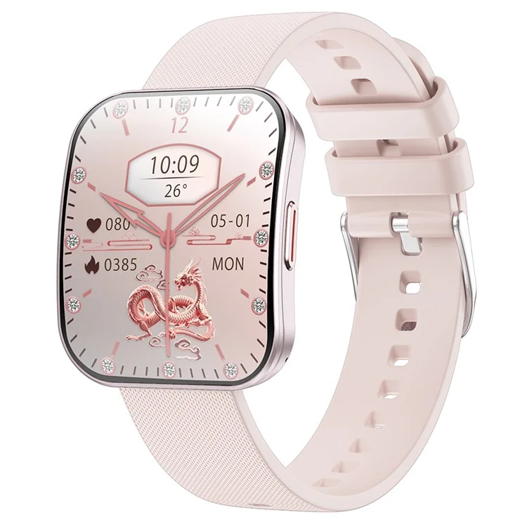 U17 1.85 Inch AMOLED Curved Screen Smart Watch Bluetooth-compatible Calling Fitness Tracker - Pink