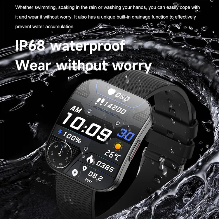 U17 1.85 Inch AMOLED Curved Screen Smart Watch Bluetooth-compatible Calling Fitness Tracker - Pink