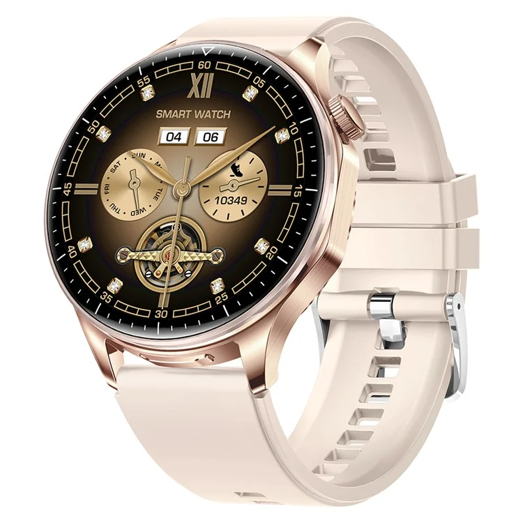 T98 Smartwatch mit integrierten Ohrhörern AMOLED Rundbildschirm Wasserdichte Bluetooth-kompatible Anruf-Uhr - Gold