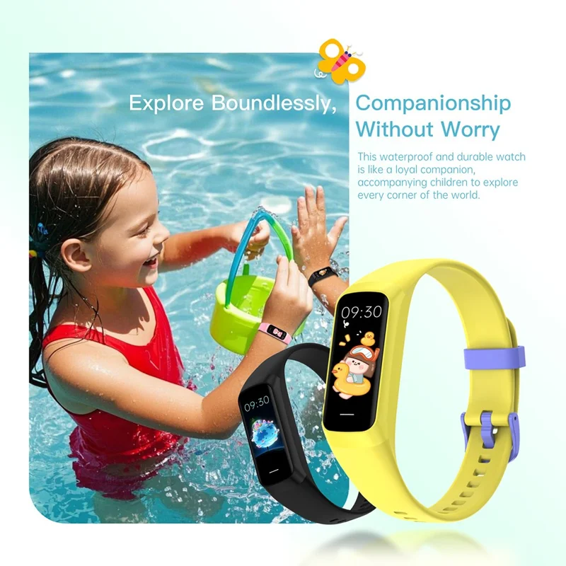 Montre Connectée Wish 3 pour Enfants avec Système de Récompenses, Contrôle Parental via Application, Suivi d'Exercices - Rose