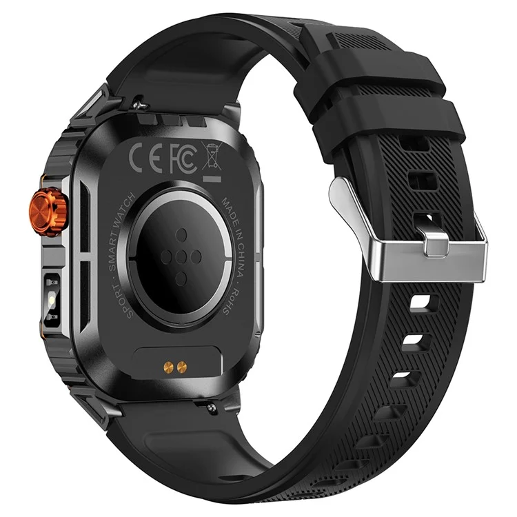 D16 Smart Watch Multifunctional Bluetooth-Compatible Calling Waterproof Pedometer Fitness Tracker for Men - Black