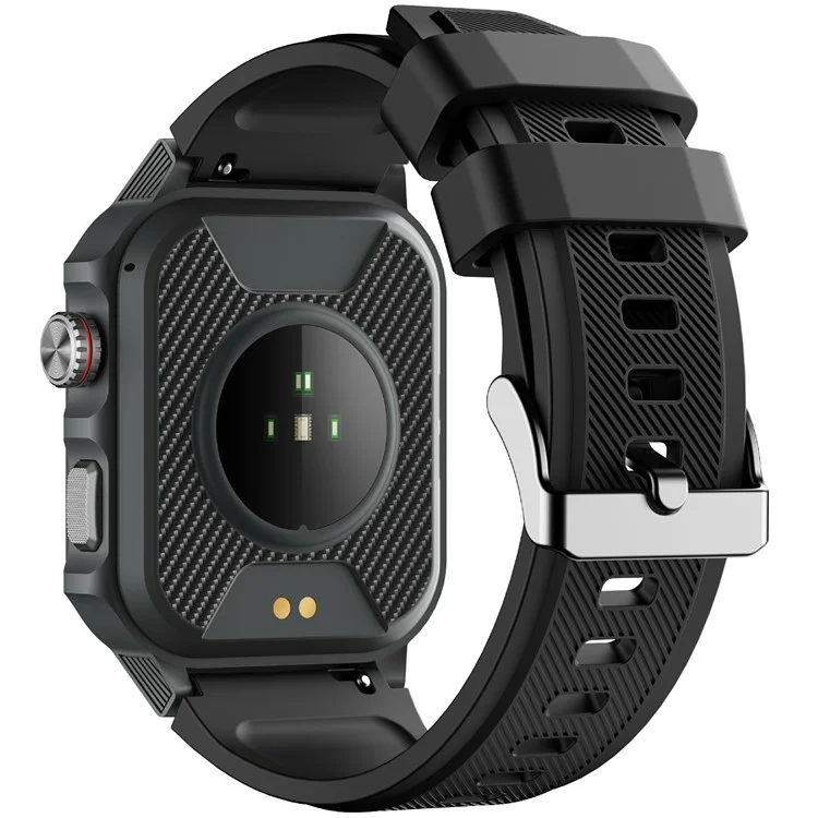 GTS9 1.96 Inch Smart Watch Bluetooth-Compatible Calling Health Monitor Fitness Tracker for Outdoor Sports - Black+Black