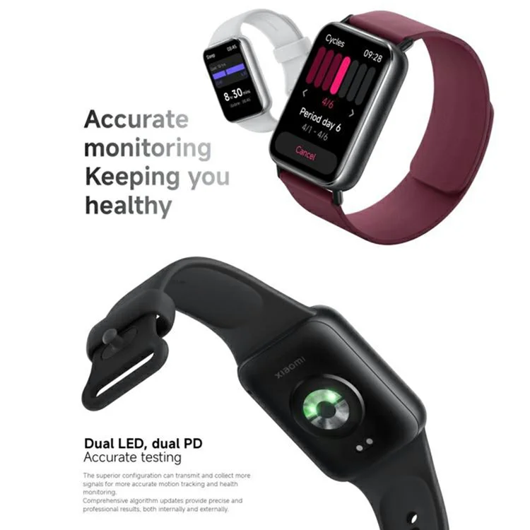 XIAOMI M2401B1 Smart Band 9 Pro 1,74 Zoll AMOLED Display Fitness Tracker Herzfrequenzmonitor Uhr mit TPU Armband - Rosa+Gold