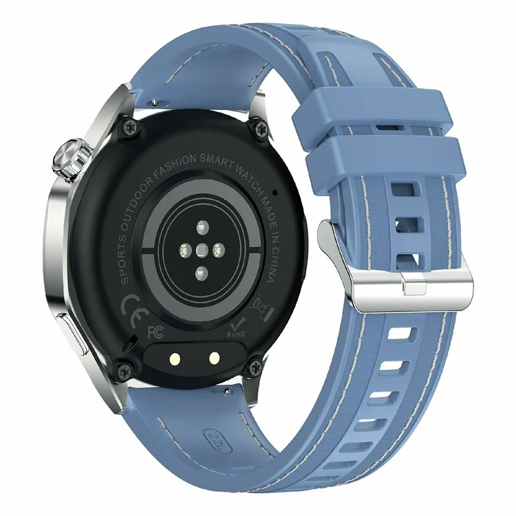 AK83 Smartwatch Sportivo con Cinturino in TPU+Nylon - Chiamate Bluetooth, Monitoraggio Frequenza Cardiaca e Pressione Sanguigna - Blu