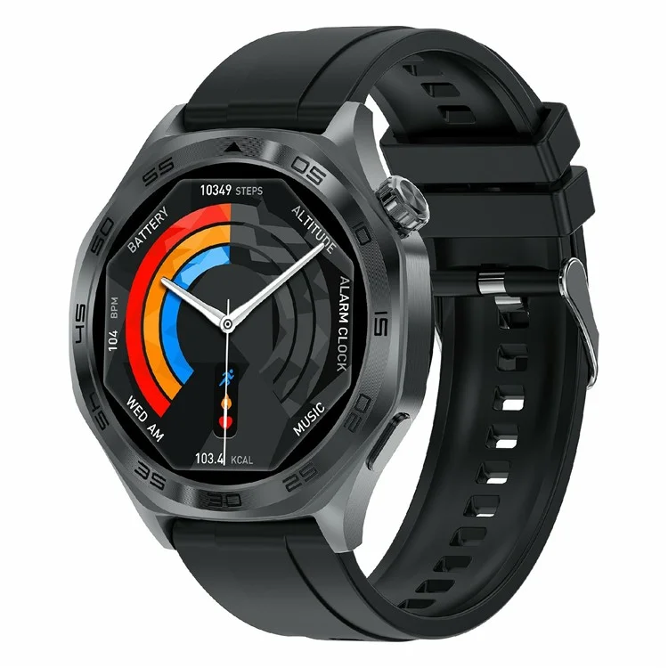 AK83 TPU Strap Smart Watch Bluetooth-Compatible Call Heart Rate Blood Pressure Monitor Sports Watch - Black