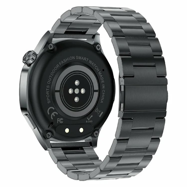 AK83 Многофункциональные спортивные наручные часы с Bluetooth-совместимыми вызовами, Монитор здоровья Смарт-часы, Стальной ремешок - Черный