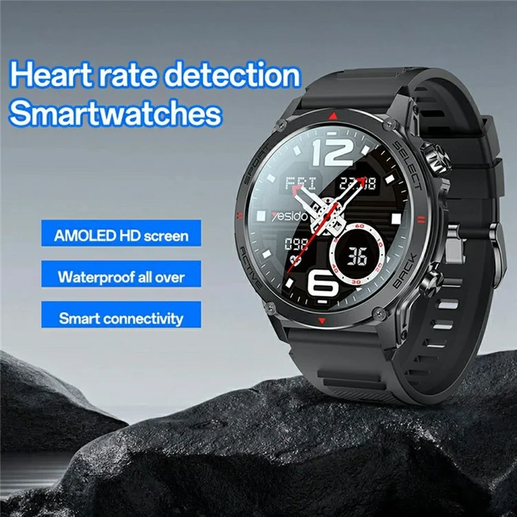 YESIDO IO31 AMOLED Smartwatch Fitness-Tracker mit Herzfrequenzmessung IP68 wasserdicht
