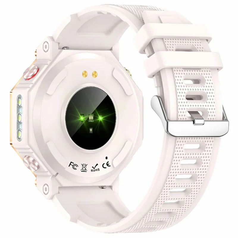 KC91 Smartwatch Esportivo de 1,39 Polegadas com GPS, Monitor de Frequência Cardíaca e Altímetro/Barômetro/Bússola - Dourado
