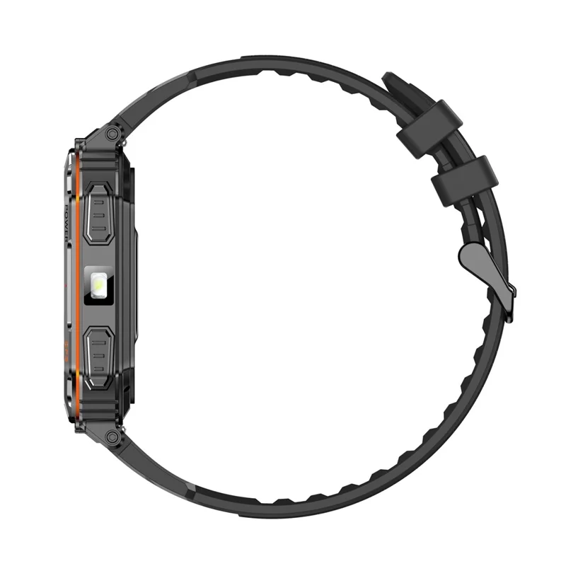 KR92 Smart Watch Bluetooth-Compatible Calling GPS Waterproof Chat GPT Voice Assistant Outdoor Sports Watch - Black