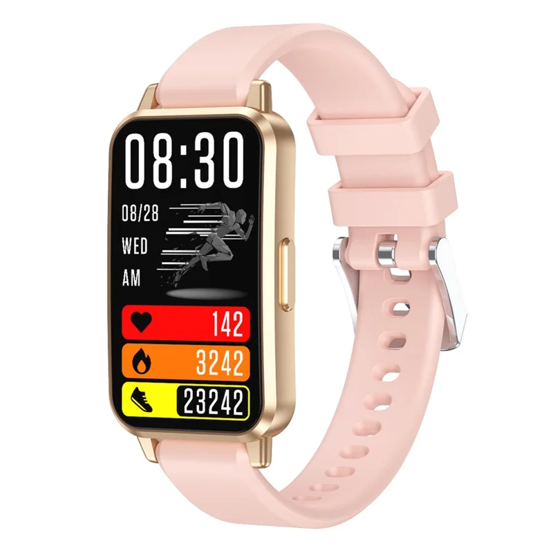 CY33 Pulsera Inteligente de 1,47 Pulgadas con Pantalla Táctil Completa IPS, Monitor de Salud, Recordatorio de Llamadas y Resistente al Agua - Dorado
