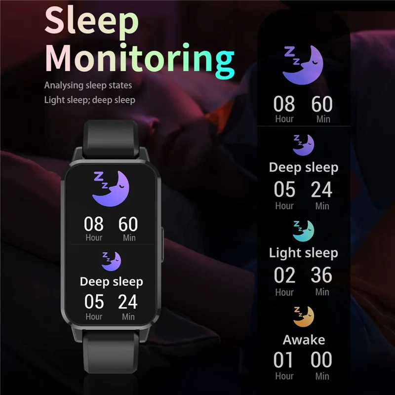CY33 Smart Bracelet 1.47 Inch Full Touch IPS Screen Health Monitor Call Reminder Waterproof Smart Wristband - Black