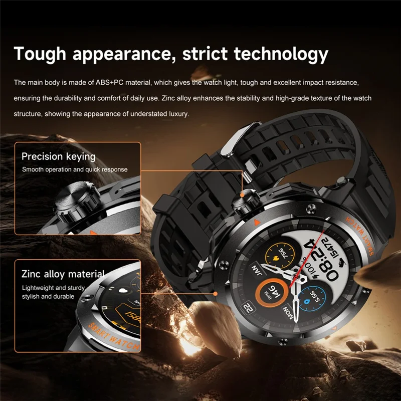 D13 Silicone Strap Smart Watch with Bluetooth-Compatible Earbuds 2 in 1 Fitness Tracker Touchscreen Smartwatch - Grey