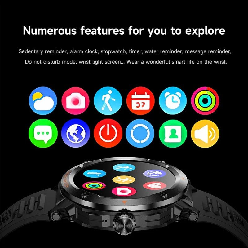 D13 Silicone Strap Smart Watch with Bluetooth-Compatible Earbuds 2 in 1 Fitness Tracker Touchscreen Smartwatch - Grey