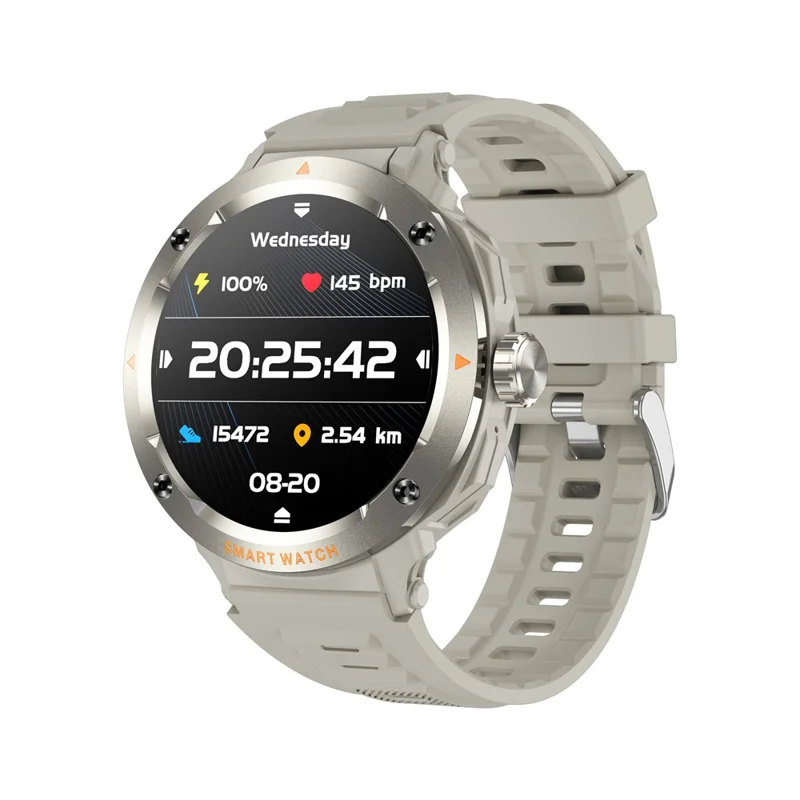 D13 Silicone Strap Smart Watch with Bluetooth-Compatible Earbuds 2 in 1 Fitness Tracker Touchscreen Smartwatch - Grey