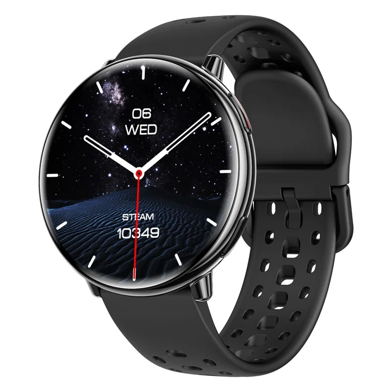HD21 Women GPS Smartwatch Fitness Tracker Outdoor Sports Waterproof Compass Altimeter Barometer Watch - Black
