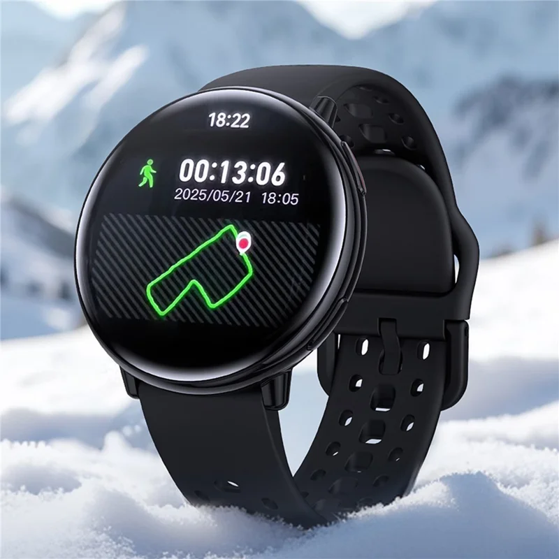 HD21 Women GPS Smartwatch Fitness Tracker Outdoor Sports Waterproof Compass Altimeter Barometer Watch - Black