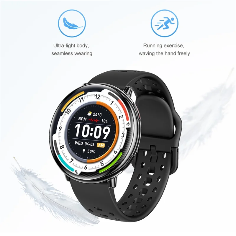 HD21 Women GPS Smartwatch Fitness Tracker Outdoor Sports Waterproof Compass Altimeter Barometer Watch - Pink