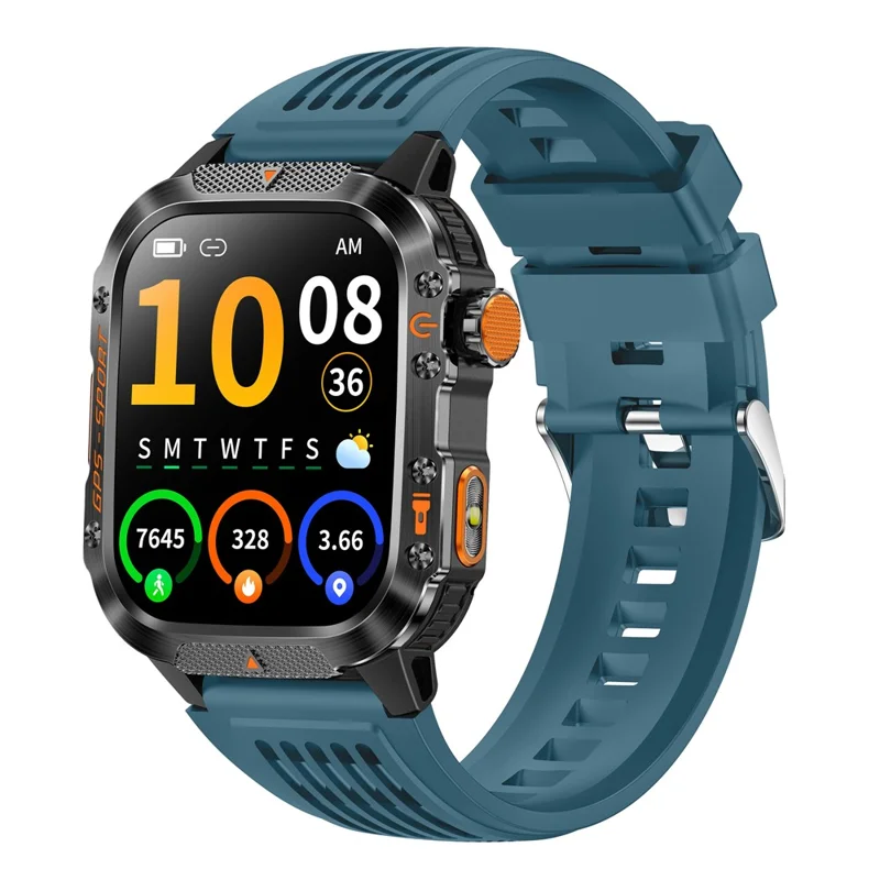 HT36 GPS Smartwatch Precise Positioning Outdoor Sports Fitness Tracker Waterproof Smart Watch - Blue
