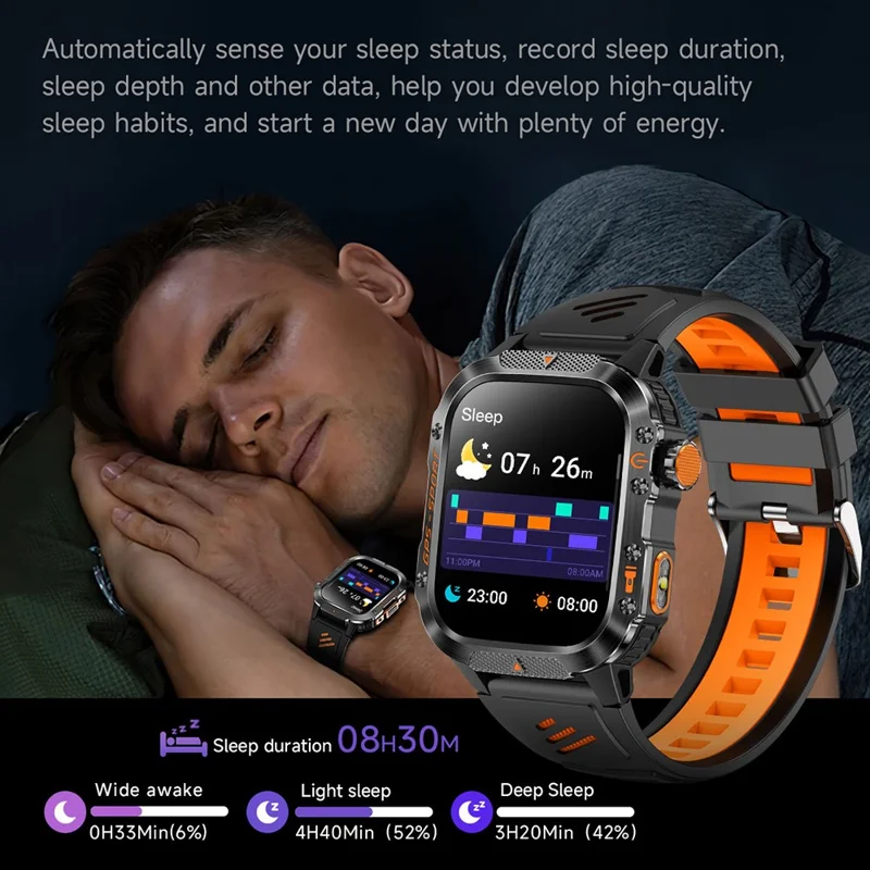 HT36 GPS Smartwatch Precise Positioning Outdoor Sports Fitness Tracker Waterproof Smart Watch - Blue