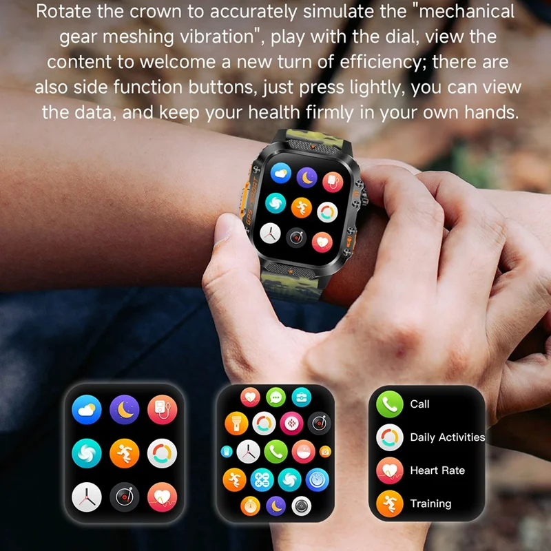 HT36 GPS Smartwatch Precise Positioning Outdoor Sports Fitness Tracker Waterproof Smart Watch - Blue