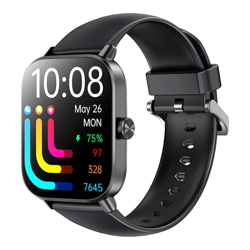 REMAX WATCH 20 Montre Intelligente Compatible Bluetooth avec Appels, Étanche IP68, Moniteur de Fréquence Cardiaque, Plus de 100 Modes Sportifs - Noir