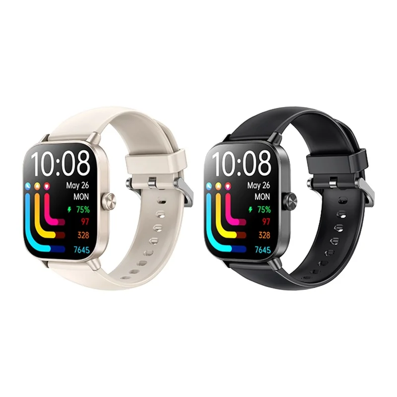 REMAX WATCH 20 Montre Intelligente Compatible Bluetooth avec Appels, Étanche IP68, Moniteur de Fréquence Cardiaque, Plus de 100 Modes Sportifs - Noir