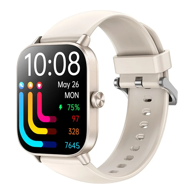REMAX WATCH 20 Smart Watch Bluetooth-compatible Calling IP68 Waterproof Heart Rate Monitor 100+ Sport Modes - Beige