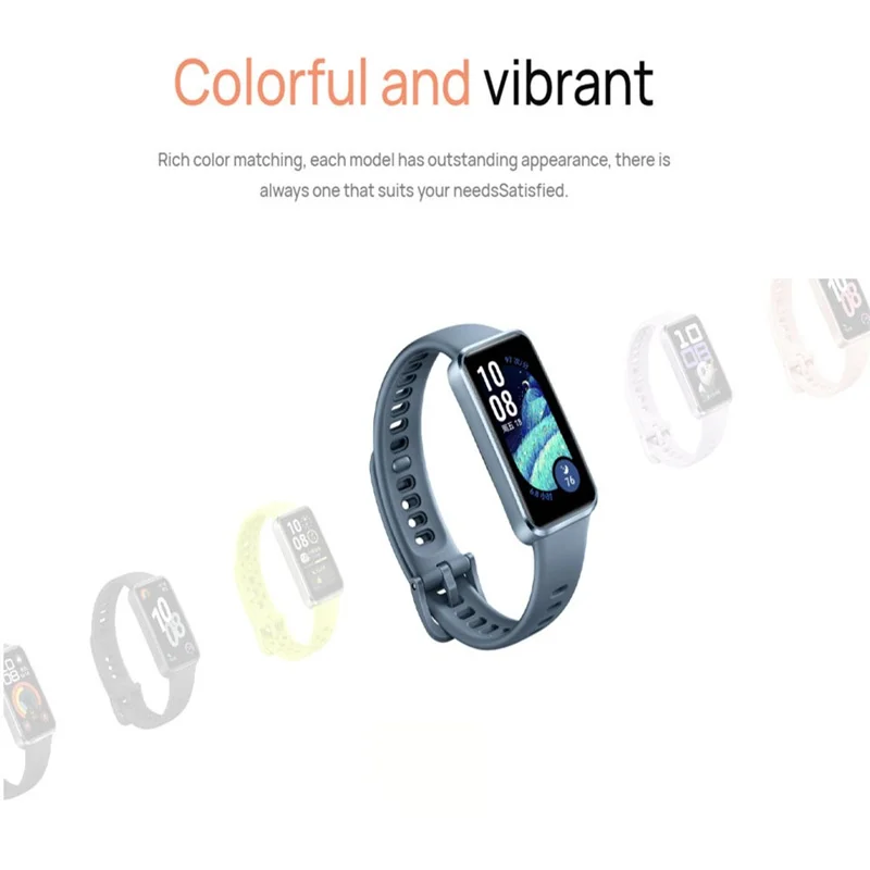 HUAWEI Band 10 Pulseira Inteligente de 1,47 Polegadas AMOLED Rastreador de Fitness com Caixa de Liga de Alumínio e Monitoramento de Saúde - Preto