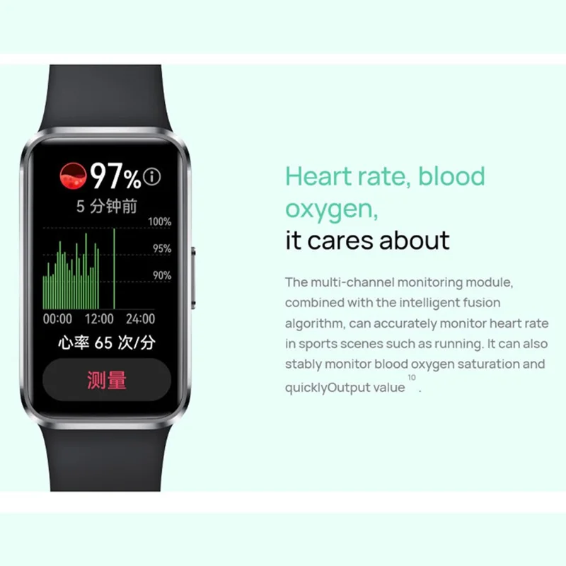 HUAWEI Band 10 Pulseira Inteligente de 1,47 Polegadas AMOLED Rastreador de Fitness com Caixa de Liga de Alumínio e Monitoramento de Saúde - Preto