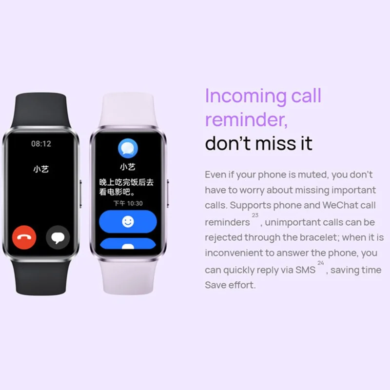 Bracelet connecté HUAWEI Band 10 1,47 pouces AMOLED Tracker de fitness Boîtier en alliage d'aluminium Surveillance de la santé Bracelet intelligent - Vert