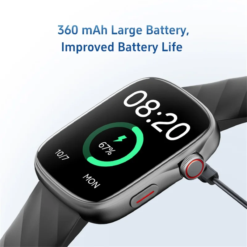 GTS10 1.95 Inch AMOLED HD Screen Smart Watch Health Monitoring Bluetooth-compatible Calling Fitness Tracker - Silver