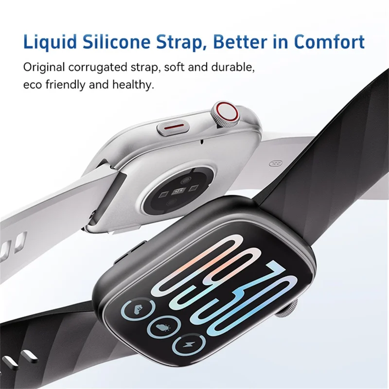 GTS10 1.95 Inch AMOLED HD Screen Smart Watch Health Monitoring Bluetooth-compatible Calling Fitness Tracker - Silver
