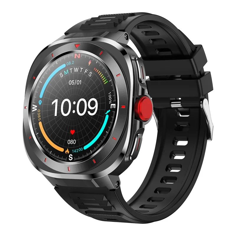 GE33 1,39 Zoll Smartwatch Bluetooth-kompatibel Anrufe Gesundheitsmonitor Sporttacker Armbanduhr