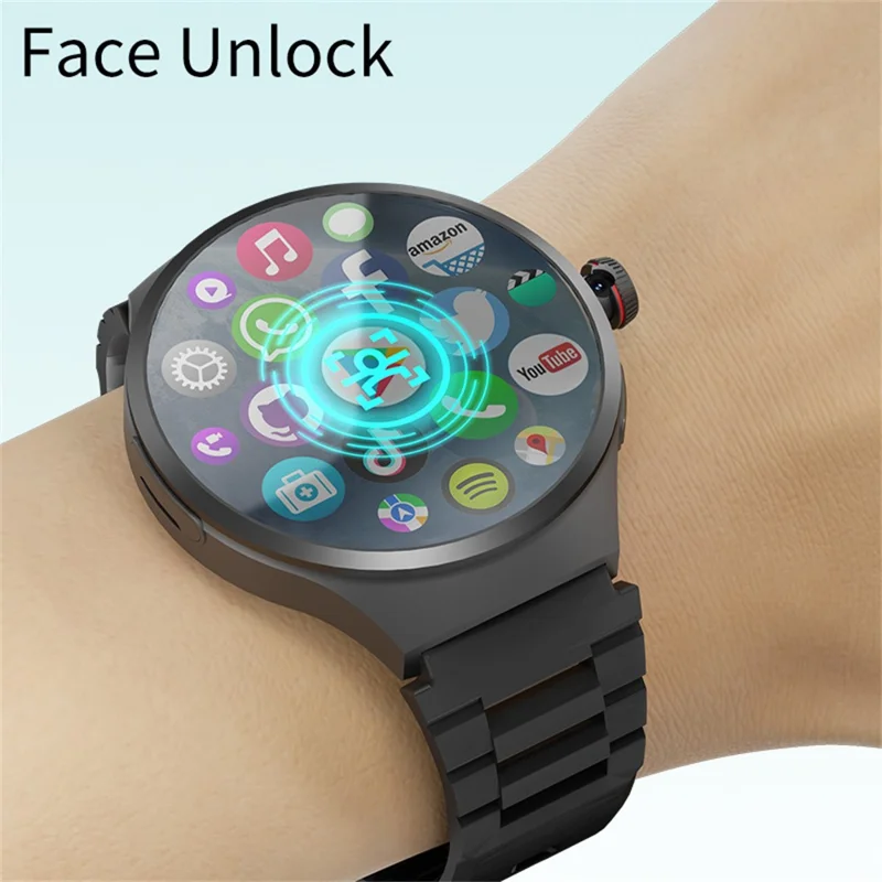VP50 Montre Connectée 4G LTE Android avec Écran AMOLED de 1,75 Pouce, Moniteur de Fréquence Cardiaque et Tracker de Fitness, Stockage de 32 Go