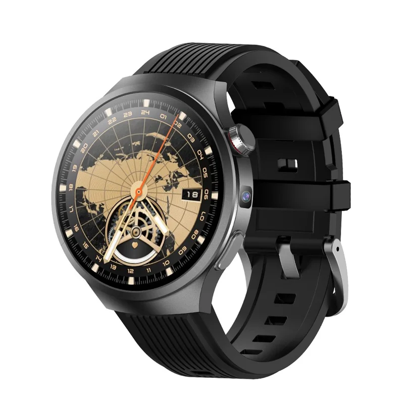 VP30 Android 4G LTE Smartwatch 1,75 Zoll AMOLED-Display 3GB+32GB Quad-Core-Prozessor Kamera Smart Watch - Schwarz