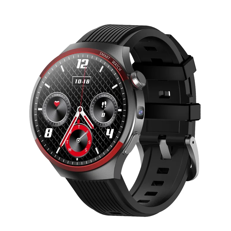 VP30 Android 4G LTE Smartwatch 1.75 Inch AMOLED Display 3GB+32GB Quad-Core Processor Camera Smart Watch - Red
