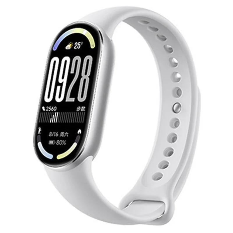 XIAOMI Smart Band 10 Tela AMOLED de 1,72 Polegadas Rastreador de Fitness à Prova d'Água 5ATM Monitor de Frequência Cardíaca Pulseira (M2457B1) - Prata