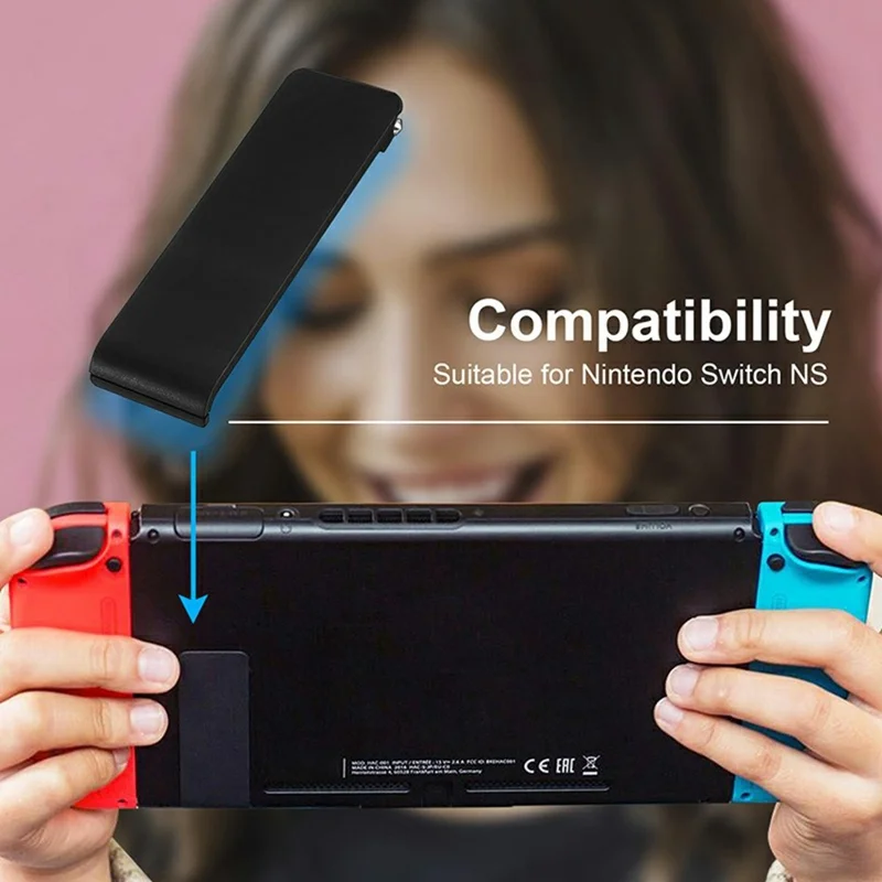 Support de Console Nintendo Switch - Support de Jeu Portable avec Béquille Arrière - Noir