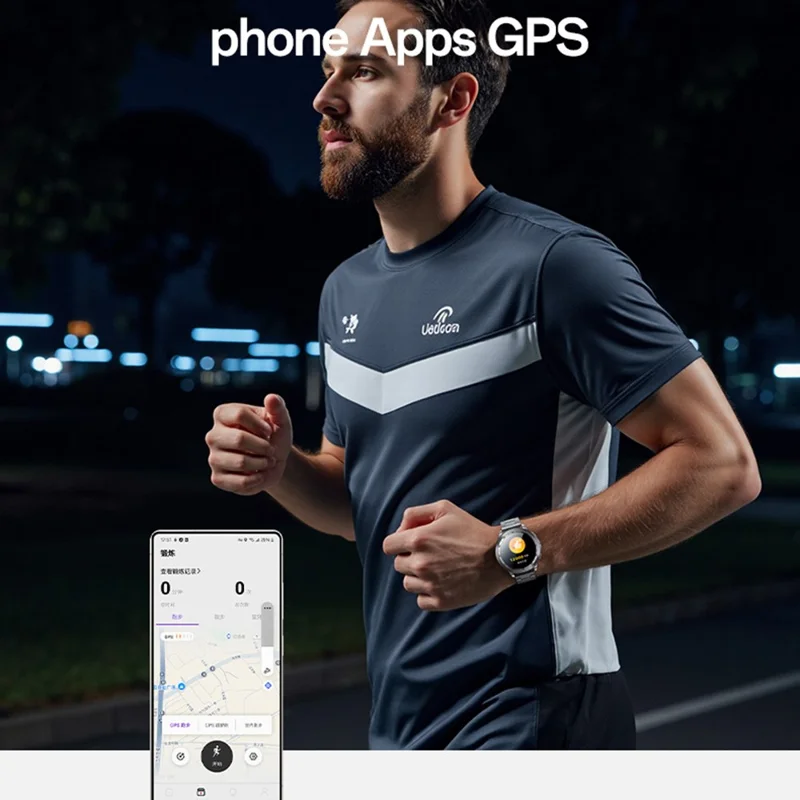 YESIDO IO34 Montre connectée en métal avec écran AMOLED Tracker d'activité Surveillance du rythme cardiaque Montre de sport