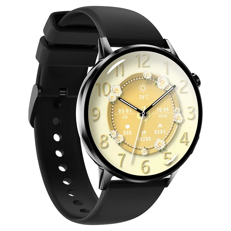 G34 1.32 Inch AMOLED Screen Smart Watch Health Monitor Bluetooth-Compatible Call Fitness Tracker Watch - Black