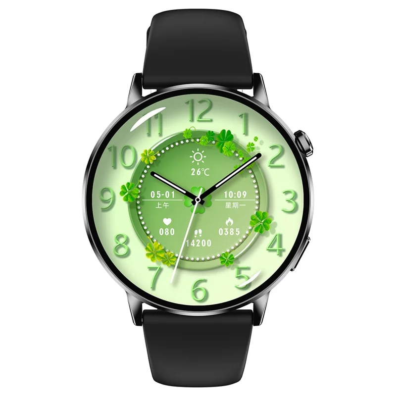 G34 1.32 Inch AMOLED Screen Smart Watch Health Monitor Bluetooth-Compatible Call Fitness Tracker Watch - Black